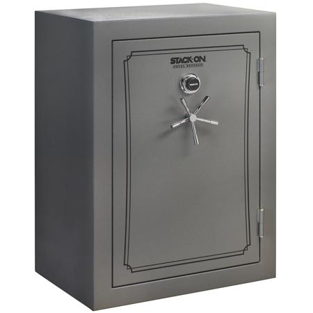 Stack-On 51-69 Gun Capacity Safe with Back-lit Electronic Lock, Gray Pebble