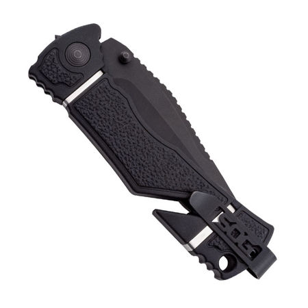 SOG Trident Elite 3.7" Clip Point Straight Edge Folding Knife, Black Handle