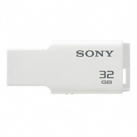 Sony 32GB Micro Vault TINY USB 2.0 Flash Drive, White