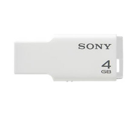 Sony 4GB Micro Vault TINY USB Storage Media, White