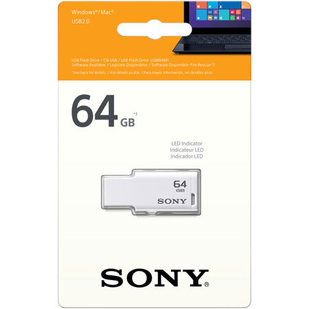 Sony Microvault 64GB USB 2.0 Flash Drive, White