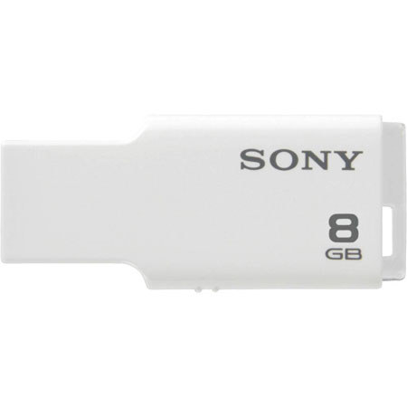 Sony 8GB Micro Vault TINY USB 2.0 Flash Drive, White