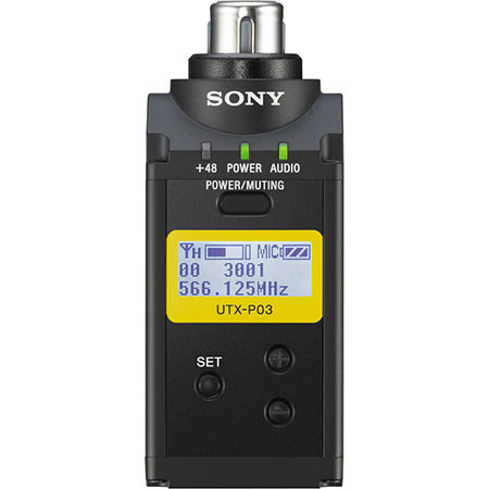 Sony UTX-P03 Hybrid Digital Wireless Plug-on Transmitter, 470 to 542MHz