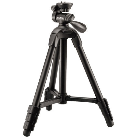 Sony 4-section Aluminum Tripod with 3-Way Pan Head - Black