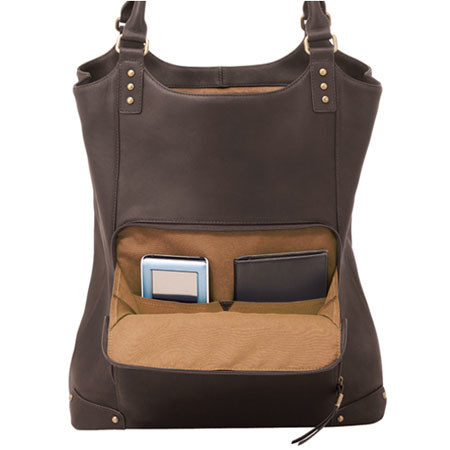 Solo Bags Solo VTA8043 16" Colombian Leather Bucket Tote, Espresso Brown