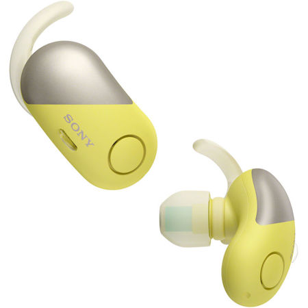 Sony WF-SP700N Wireless Noise-Canceling In-Ear Headphones for Sports, Yellow