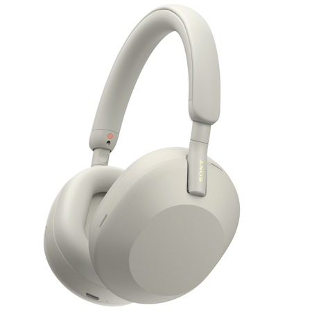 Sony WH-1000XM5 Wireless Closed-Back Over-Ear Noise Cancelling  Headphones,Silver WH1000XM5/S