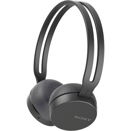 Sony WH-CH400 Wireless On-Ear Headphones with Mic, Black