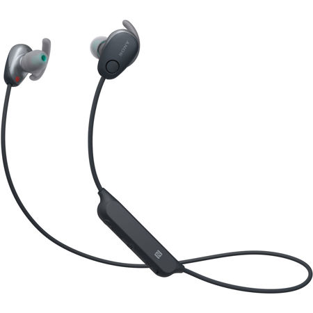 Sony WI-SP600N Wireless Noise-Canceling In-Ear Sports Headphones with Mic, Black
