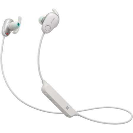 Sony WI-SP600N Wireless Noise-Canceling In-Ear Sports Headphones with Mic, White