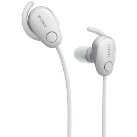 Sony WI-SP600N Wireless Noise-Canceling In-Ear Sports Headphones with Mic, White