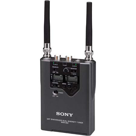 Sony WRR-862B6264 Portable/Camera Mount UHF Diversity Dual Receiver (Frequency 62,63,64,65)