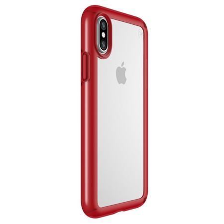 Speck Presidio Show Case for iPhone X - Clear/Heartthrob Red