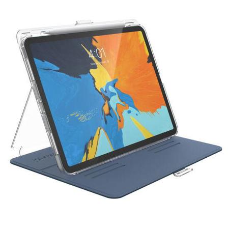 Speck Balance Folio Case for 11" iPad Pro, Clear/Marine Blue