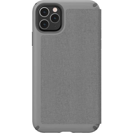 Speck Presidio Folio Case for iPhone 11 Pro Max, Heathered Chelsea/Graphite Gray