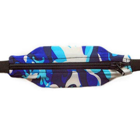 SPIbelt Adult's SPIbelt, Blue Camo Fabric/Black Zipper/Logo Band