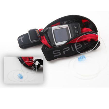 SPIbelt Diabetic Personal Item Belt, Black Fabric/Black Zipper, Logo Band