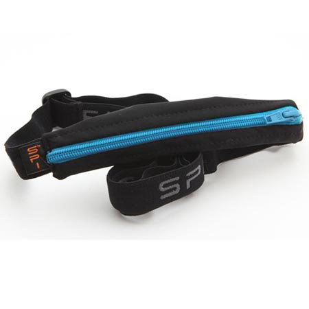 SPIbelt Waterproof Belt, Black Fabric/Turquoise Zipper