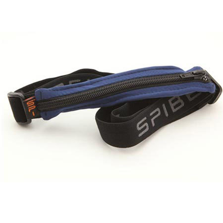 SPIbelt Original Small Personal Item Belt, Blue Fabric/Black Zipper