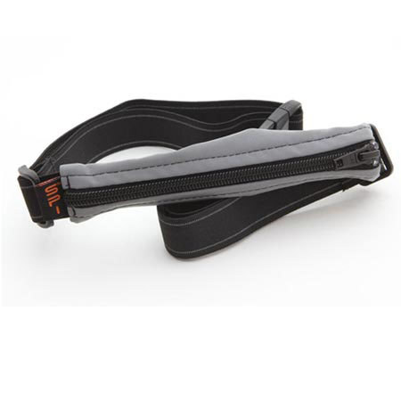 SPIbelt Small Personal Item Belt, Reflective Fabric/Black Zipper/Reflective Band
