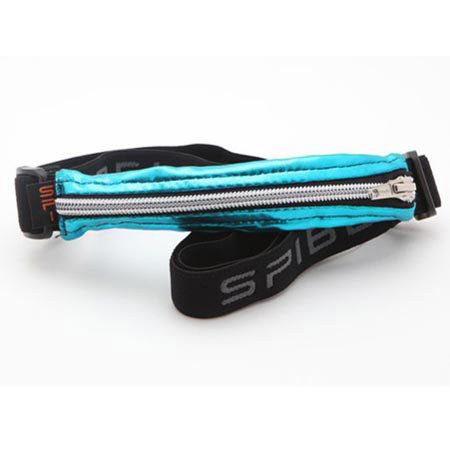 SPIbelt Adult SPIbelt, Turquoise Foil Fabric/Silver Zipper/Logo Band