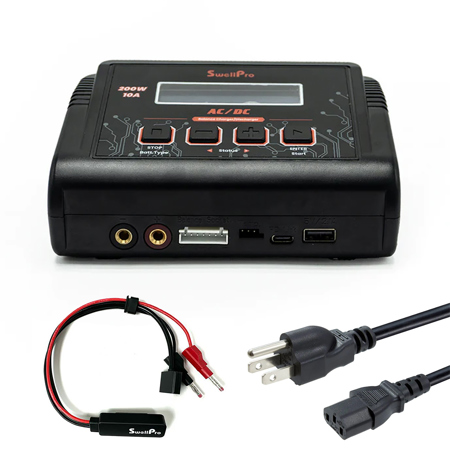 Swellpro Balance Charger for Fisherman MAX, w/Power Cable, Battery Cable