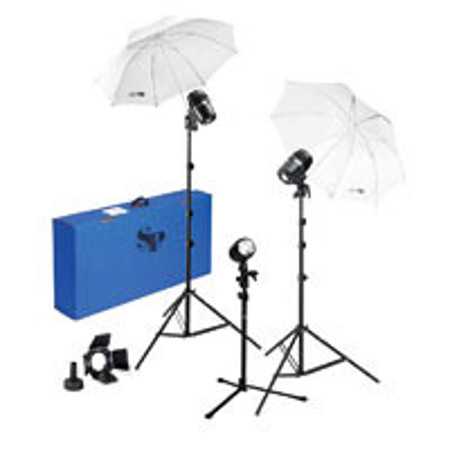 SP Studio Systems SP Studio Systems Home Portrait Kit with 3 Strobes & 2-8' Stands