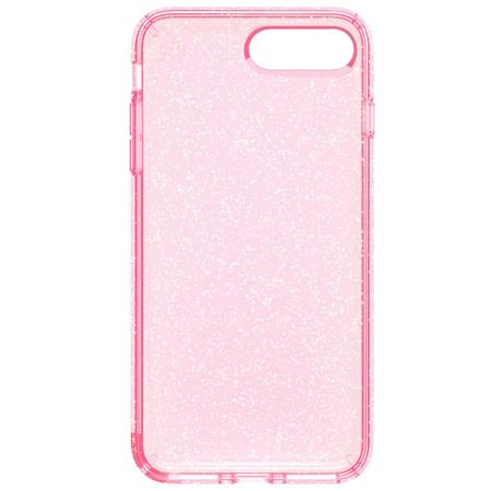Speck Presidio Clear Case for iPhone 7 Plus, Rose Pink/Gold Glitter