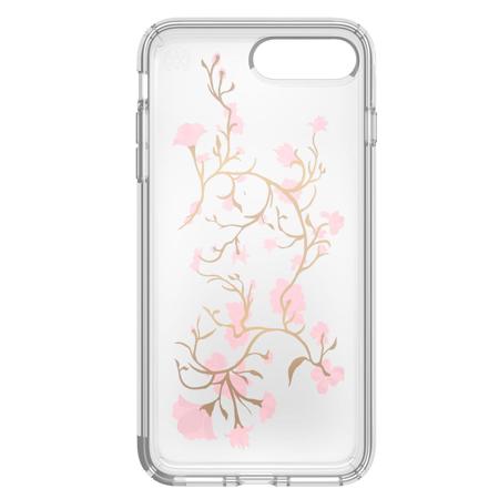 Speck Presidio Print Case for iPhone 7 Plus, Golden Blossoms Pink/Clear
