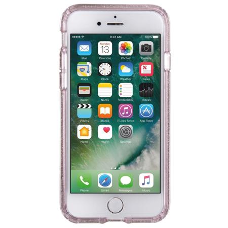 Speck Presidio Clear Case for iPhone 7, Rose Pink/Gold Glitter