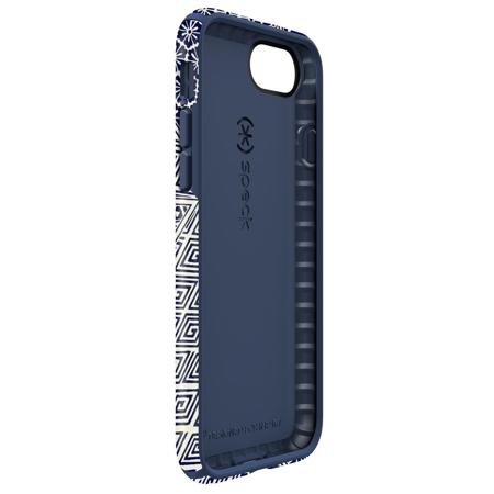 Speck Presidio Inked Case for iPhone 7, Shibori Tile Blue Matte/Marine Blue