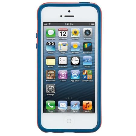 Speck CandyShell Card Case for Apple iPhone 5/5s, Poppy Red/Deep Sea Blue