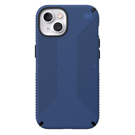 Speck Presidio2 Grip Case for Apple iPhone 13, Coastal Blue/Black/Storm Blue