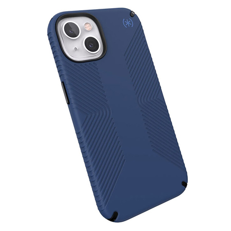 Speck Presidio2 Grip Case for Apple iPhone 13, Coastal Blue/Black/Storm Blue