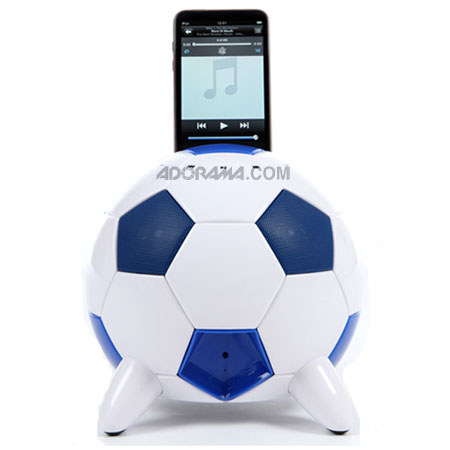 Speakal miSoccer iPod Docking Station, Blue/White