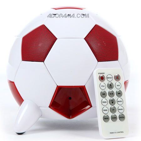 Speakal miSoccer iPod Docking Station, Red/White