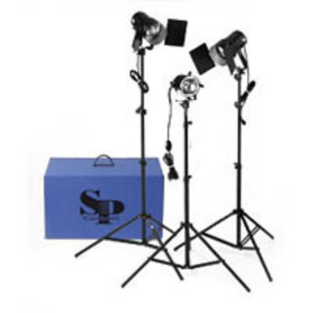 SP Studio Systems 1800 Watt Quartz Halogen Three Light Kit. #SPFLKQ3