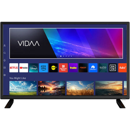 Supersonic VIDAA SC-2426SDVD 23.6" 16:9 HD Smart LED TV with DVD Player, Black