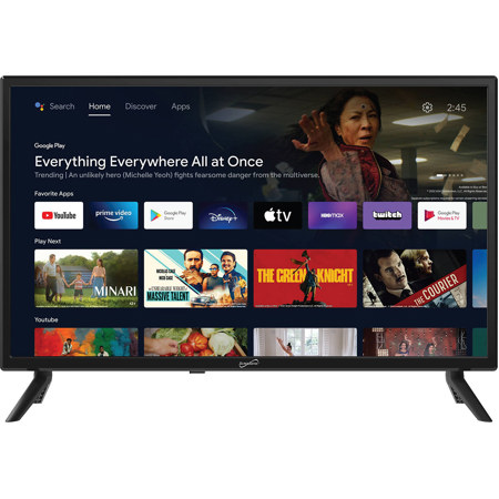 Supersonic SC-2450GTV 24" 16:9 HD Smart LED TV, Black