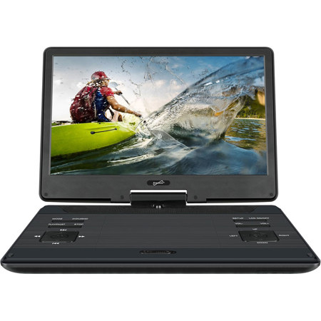 Supersonic SC-2514 14" Portable DVD Player with Built-in Hybrid TV Tuners, Black