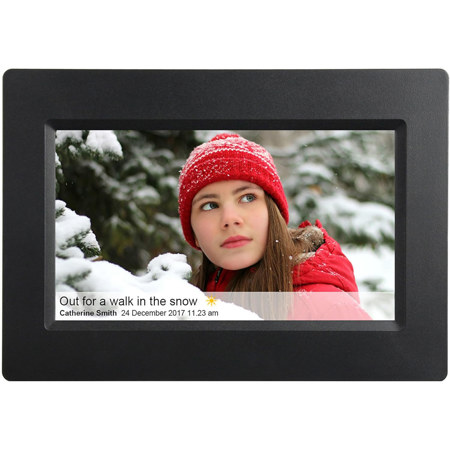 Supersonic SC-7110W 10.1" IPS HD Touchscreen Smart Photo Frame with Frameo App, Black