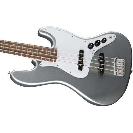 Squier Affinity Series 4 String Jazz Bass Guitar, Slick Silver