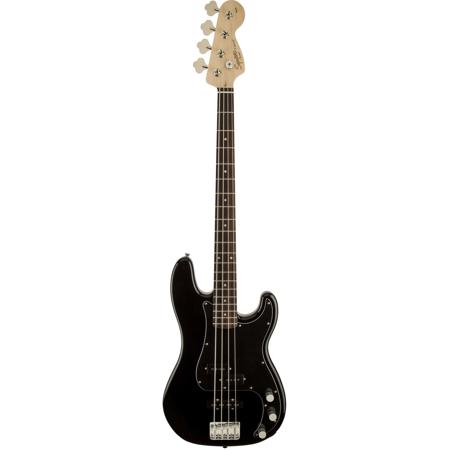 Squier Affinity Series Precision PJ Electric Bass Guitar, Indian Laurel, Black