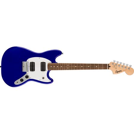Squier Bullet Mustang HH Electic Guitar, 22 Frets, "C" Shape Neck, Indian Laurel Fingerboard, Gloss, Imperial Blue
