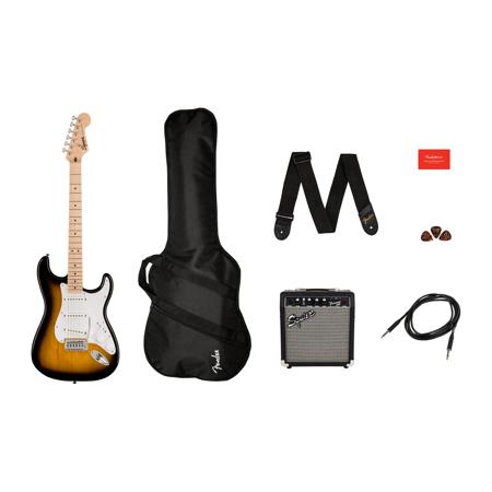 Squier Sonic Stratocaster Guitar Pack w/Frontman 10G Amplifier, 2-Color Sunburst