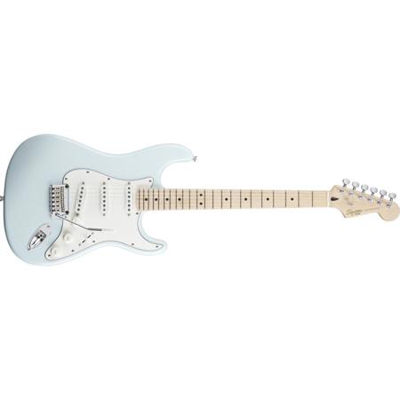 Squier Deluxe Stratocaster Electric Guitar, Maple Fingerboard, Daphne Blue