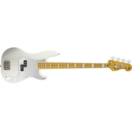 Squier Artist Series Squier Chris Aiken Precision Bass Guitar, Olympic White