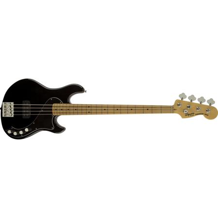 Squier Deluxe Dimension IV Bass Guitar, Maple Fingerboard, Black