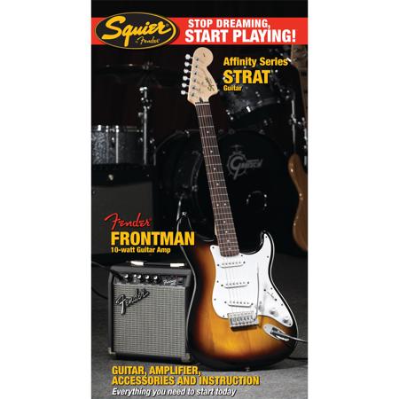 Squier Stop Dreaming, Start Playing! Set, Fender Frontman 10G Amp, Brown Sunburs