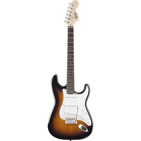 Squier Affinity Series Stratocaster Electric Guitar, Rosewood, Brown Sunburst